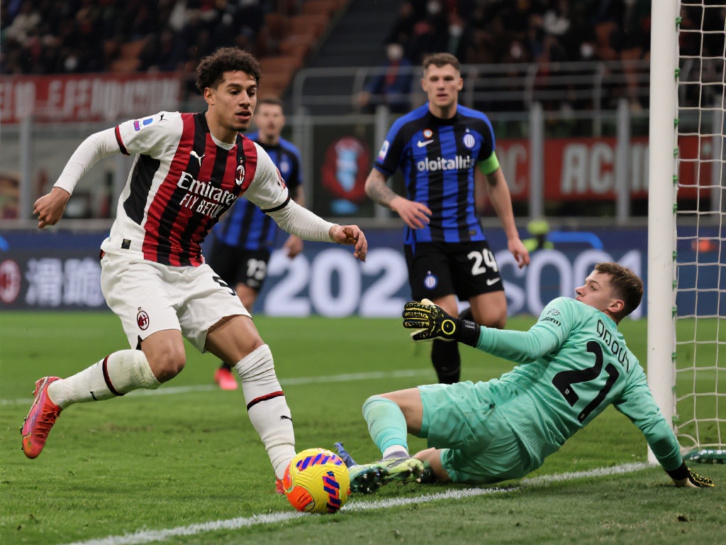 意杯米兰国米激战平局,恰20弑旧主滑跪庆祝 在意大利足球杯首回合的焦点战中,AC米兰